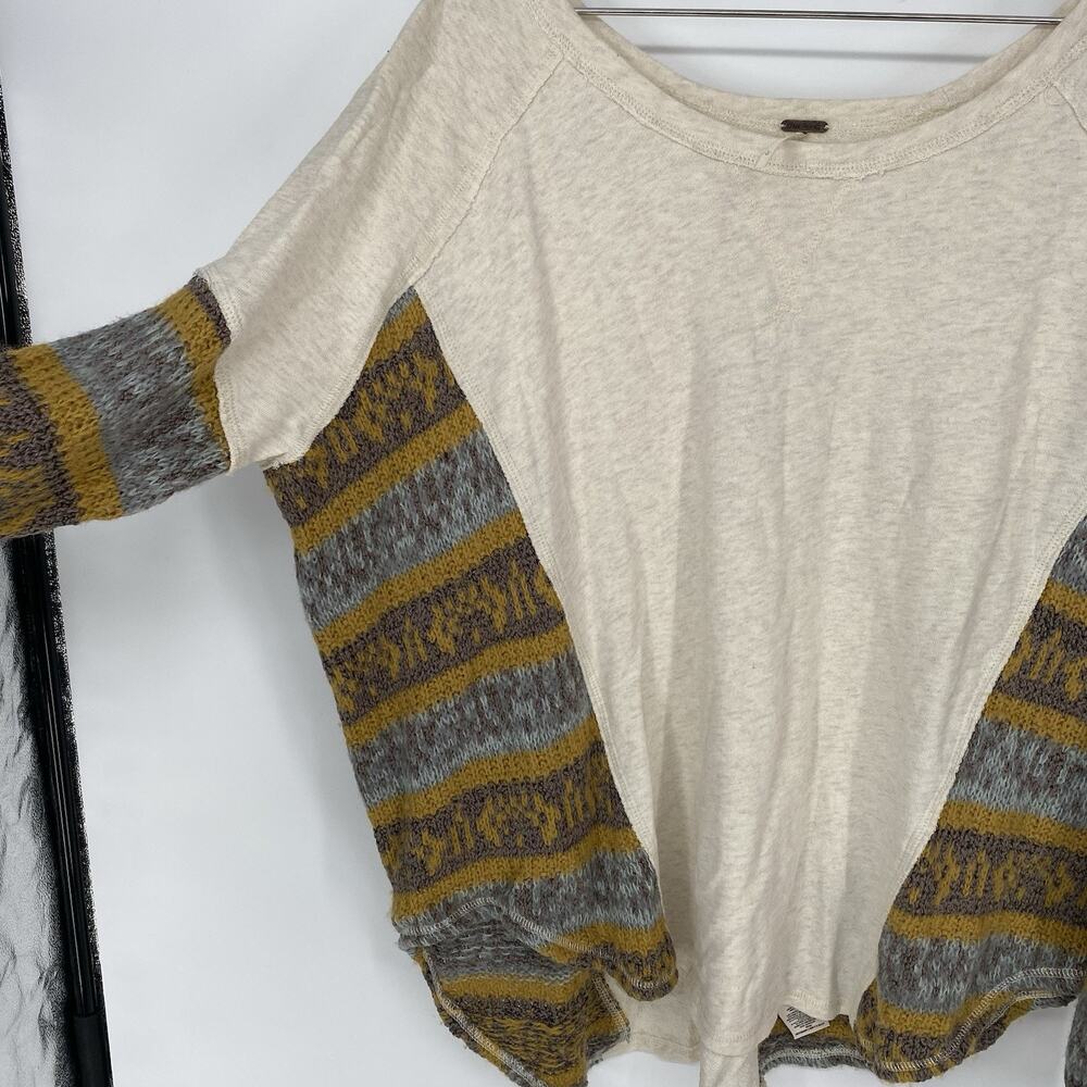 Free People Beautiful Sinner Oversized Pullover Poncho Sweater Women's Size L - Picture 6 of 9